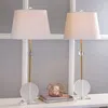 Jonathan Y Spencer 34" Crystal/metal Led Table Lamp (set Of 2)