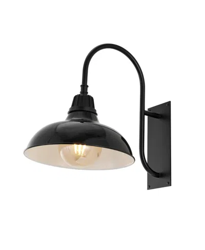 Jonathan Y Stanley 12.25" 1-light Farmhouse Industrial Indoor, Outdoor Iron Led Gooseneck Arm Outdoor Sconce In Multi