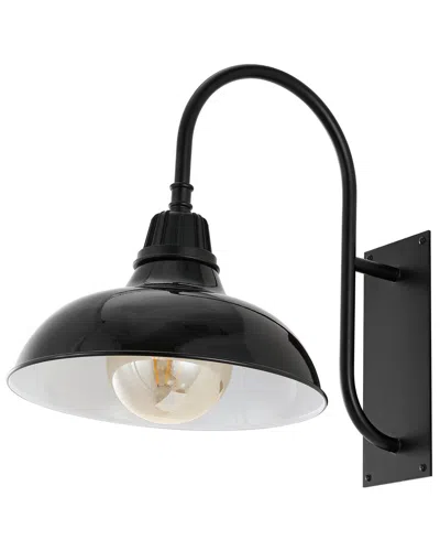 Jonathan Y Stanley Farmhouse Industrial Indoor/outdoor Sconce In Black