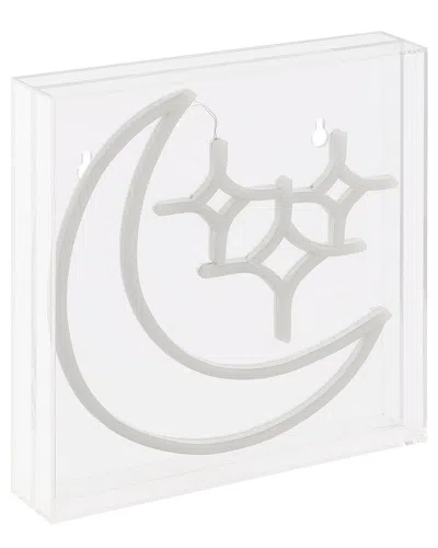 Jonathan Y Starry Crescent Contemporary Glam Acrylic Neon Lighting