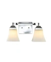 Jonathan Y Staunton 2-light Modern Cottage Led Vanity Light In Silver-tone