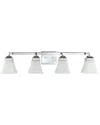 Jonathan Y Staunton 33in 4-light Iron/glass Modern Cottage Led Vanity Light In Metallic