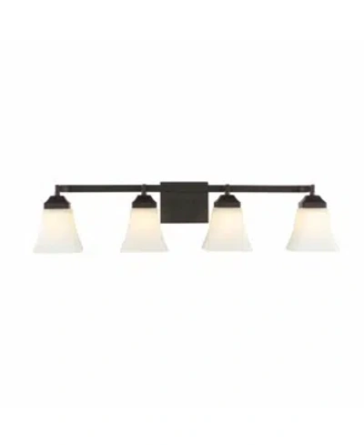 Jonathan Y Staunton 4-light Modern Cottage Led Vanity Light In Black