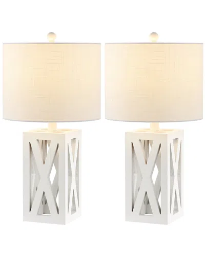 Jonathan Y Stewa Table Lamp In White