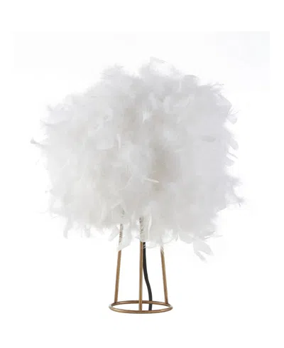 Jonathan Y Stork 16" Feather Led Table Lamp In Multi