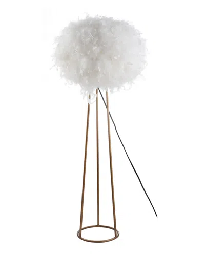 Jonathan Y Stork 52in Feather Led Floor Lamp In Gold
