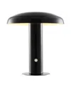 Jonathan Y Suillius 11" Contemporary Bohemian Rechargeable, Cordless Iron Integrated Led Mushroom Table Lamp In Black