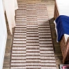 Jonathan Y Sukie Modern Offset Stripe Indoor/outdoor Area Rug In Brown/beige