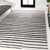 Jonathan Y Sukie Modern Offset Stripe Indoor/outdoor Area Rug In Ivory/black