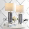 Jonathan Y Sulka 27" Ceramic/iron Contemporary Usb Charging Led Table Lamp (set Of 2)