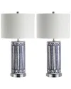 Jonathan Y Sulka 27in Ceramic/iron Contemporary Usb Charging Led Table Lamp In Metallic