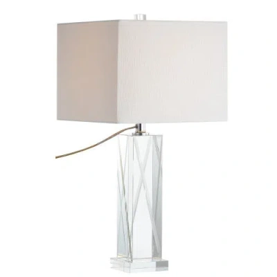 Jonathan Y Designs Sullivan 26.5in Crystal Table Lamp In Clear