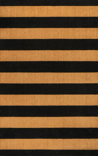 Jonathan Y Sutton Modern Coastal Striped Coir Indoor/outdoor Area Rug In Multi