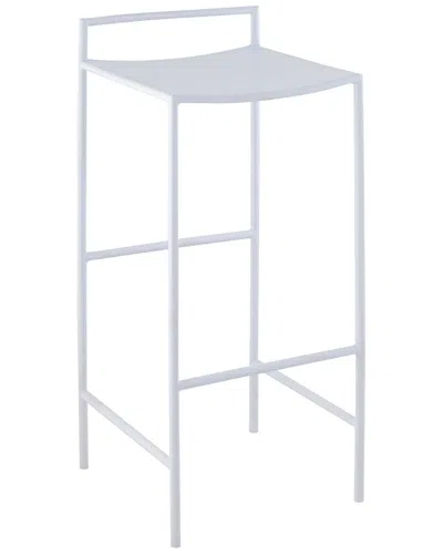 Jonathan Y Svelte 30in Coastal Contemporary Saddle-seat Low-back Bar Stool With Foot Rest In White