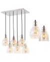 Jonathan Y Sydney 6-light Cluster Led Pendant In Nickel