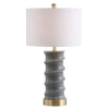 Jonathan Y Taipei 28" Ceramic Led Table Lamp In Dark Gray