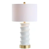 Jonathan Y Taipei 28" Ceramic Led Table Lamp In White