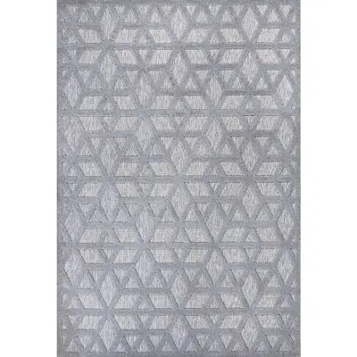 Jonathan Y Talaia Neutral Geometric Indoor/outdoor Area Rug In Light Pastel Gray