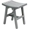 Jonathan Y Tamlyn 15.75" Traditional Classic Slatted Solid Acacia Wood Indoor/outdoor Shower Stool In Gray