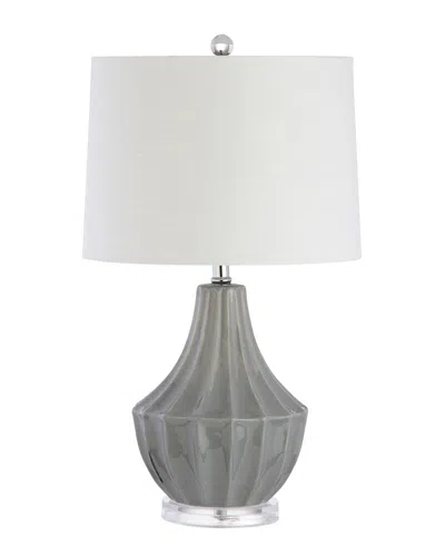 Jonathan Y Tate 24.5in Ceramic Led Table Lamp In Green