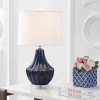 Jonathan Y Tate Ceramic Led Table Lamp In Navy