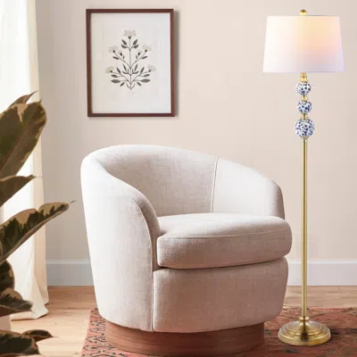 Jonathan Y Tavira 62.5" Classic Midcentury Iron Led Floor Lamp In Gold