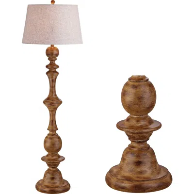 Jonathan Y Taylor 67" Resin Led Floor Lamp, Brown