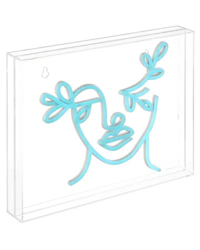 Jonathan Y Teary Face Contemporary Glam Acrylic Neon Lighting In White