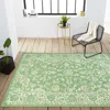 Jonathan Y Tela Bohemian Textured Weave Floral Indoor/outdoor Area Rug In Cream/green