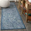 Jonathan Y Tela Bohemian Textured Weave Floral Indoor/outdoor Area Rug In Blue