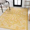 Jonathan Y Tela Bohemian Textured Weave Floral Indoor/outdoor Area Rug In Yellow/cream