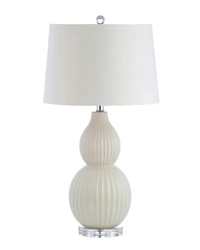 Jonathan Y Thatcher 28.25in Ceramic Led Table Lamp In White