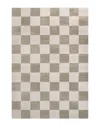 Jonathan Y Thea Modern Geometric Checkerboard High-low Area Rug In Beige