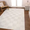 Jonathan Y Thea Modern Geometric Checkerboard High-low Beige/cream 3 Ft. X 5 Ft. Area Rug