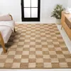 Jonathan Y Theo Modern Farmhouse Woven Jute Checkerboard Natural/brown 2 Ft. X 10 Ft. Runner Rug In Neutral