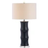 Jonathan Y Tiki 26.5" Ceramic Led Table Lamp In Navy