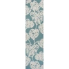 Jonathan Y Tobago High-low Two-tone Monstera Leaf Indoor/outdoor Area Rug In Blue/ivory