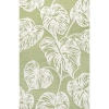 Jonathan Y Tobago High-low Two-tone Monstera Leaf Indoor/outdoor Area Rug In Light Green/ivory