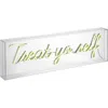 Jonathan Y Treat Contemporary Glam Acrylic Box Usb Operated Led Neon Light In White