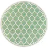 Jonathan Y Trebol Moroccan Trellis Textured Weave Indoor/outdoor Round Area Rug In Green