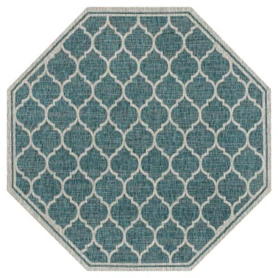 Jonathan Y Trebol Moroccan Trellis Textured Weave Octagon Indoor/outdoor Area Rug