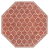 Jonathan Y Trebol Moroccan Trellis Textured Weave Octagon Indoor/outdoor Area Rug In Red
