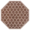 Jonathan Y Trebol Moroccan Trellis Textured Weave Octagon Indoor/outdoor Area Rug In Brown