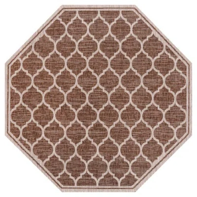Jonathan Y Trebol Moroccan Trellis Textured Weave Octagon Indoor/outdoor Area Rug