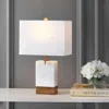 Jonathan Y Trevor 22.5" Marble/iron Gold Modern Console Led Table Lamp