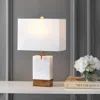 Jonathan Y Trevor Marble/iron Gold Modern Console Led Table Lamp In White/brass Gold