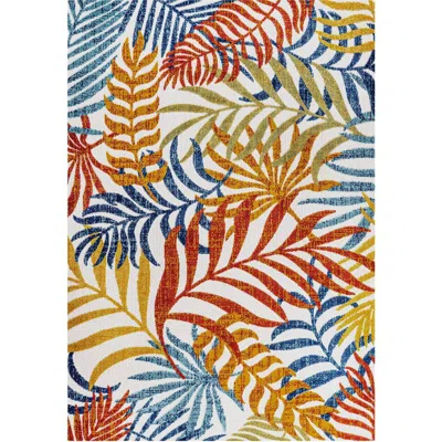Jonathan Y Tropics Palm Leaves Indoor/outdoor Area Rug In Multi