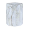 Jonathan Y Troy 16" Modern Minimalist Faux Marble Column Indoor/outdoor Accent Table In Gray/gold