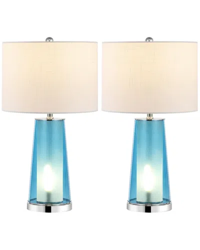 Jonathan Y Tryon Table Lamp In Blue