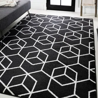 Jonathan Y Tumbling Blocks Modern Geometric Area Rug In Black/white